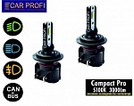 Светодиоды CarProfi Compat Pro H7 18W 9-16V 3000Lm 5100K (к-т) /гарантия 6мес. от интернет-магазина Автоимидж в Сургуте 
